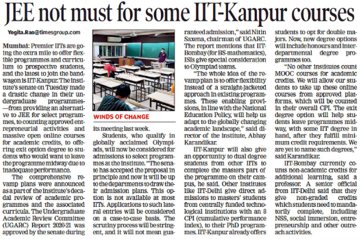 IIT-K announces comprehensive revamp of its curriculum